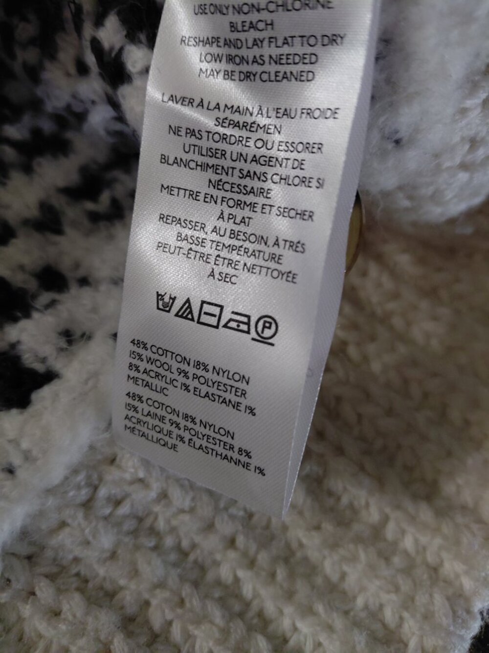 Pilcro Fair Isle Nordic Sweater Hood Relaxed Boho Small Wool Cotton Nylon - Picture 7 of 7